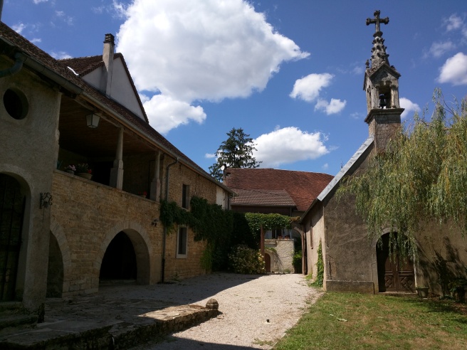 The side of the house and the chapel.